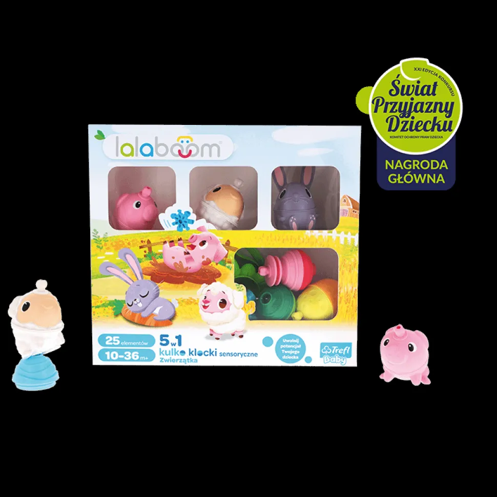 Zestaw prezentowy kulko-klocków - zwierzątka farma - 25 elementów