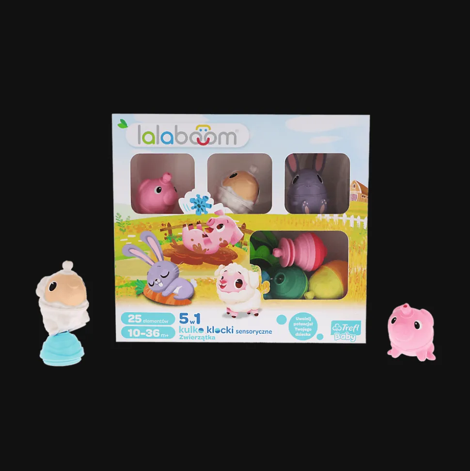 Zestaw prezentowy kulko-klocków - zwierzątka farma - 25 elementów