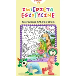 Zwierzęta egzotyczne. Kolorowanka XXL. Bobaski i Miś