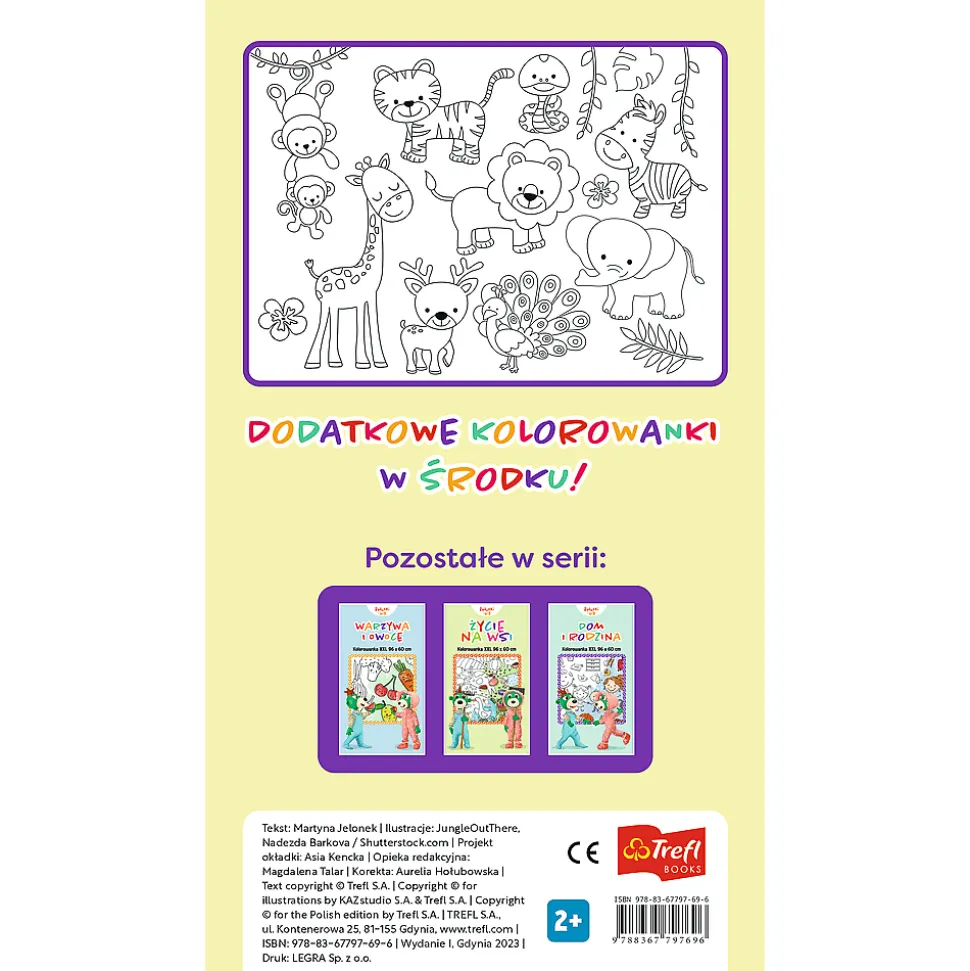 Zwierzęta egzotyczne. Kolorowanka XXL. Bobaski i Miś